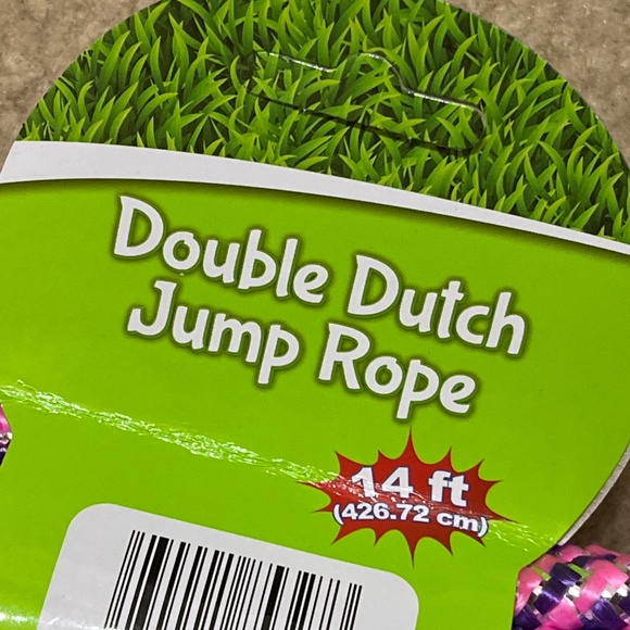 NEW Outdoor Fun Set – Pink Double Dutch Jump Rope + Chalked Stencil Pack - Picture 3 of 8